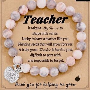 Teacher's gift, back to school gift, bracelet for teacher, beaded bracel…​